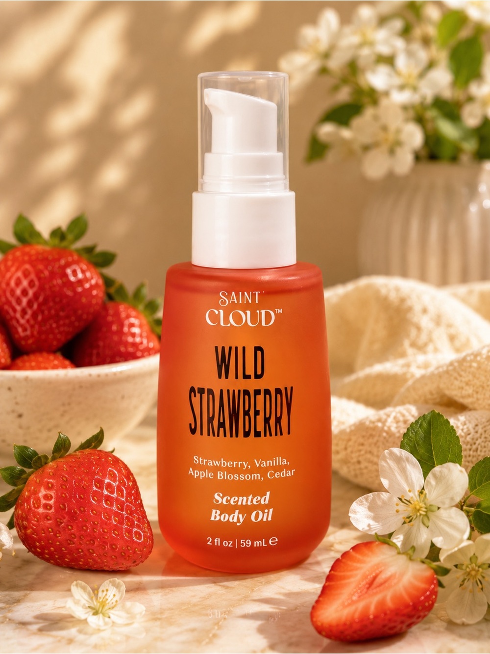 SAINT CLOUD Wild Strawberry Scented Body Oil – 59 mL 🍓